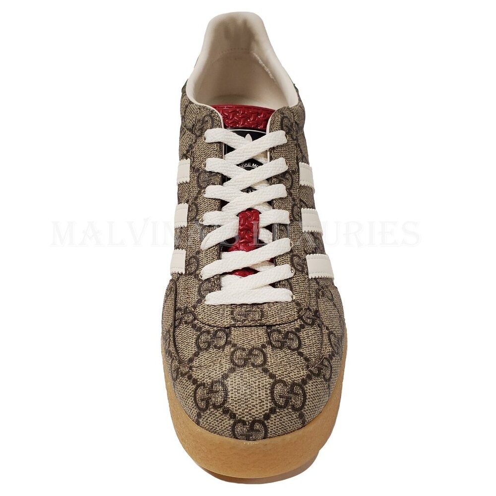 GUCCI SNEAKERS ADIDAS X GAZELLE GG LOGO SUPREME WEDGE SHOES w TREFOIL sz 41 11 - Picture 6 of 16